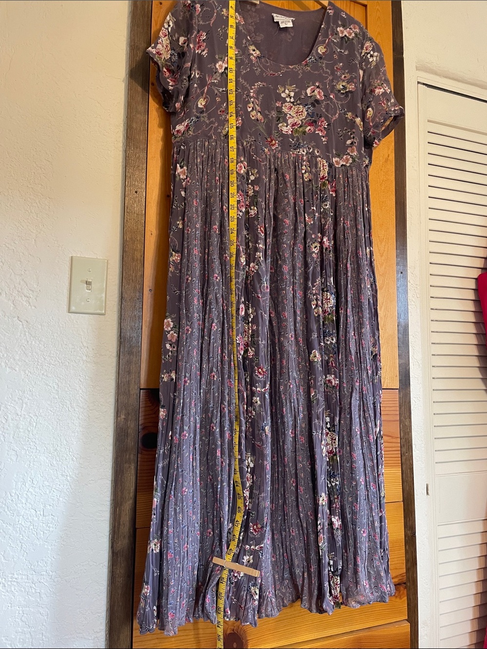 Vintage rayon maxi dress